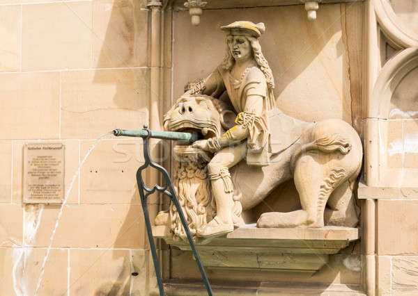 Fountain Schwabisch Hall Germany Stock photo © backyardproductions