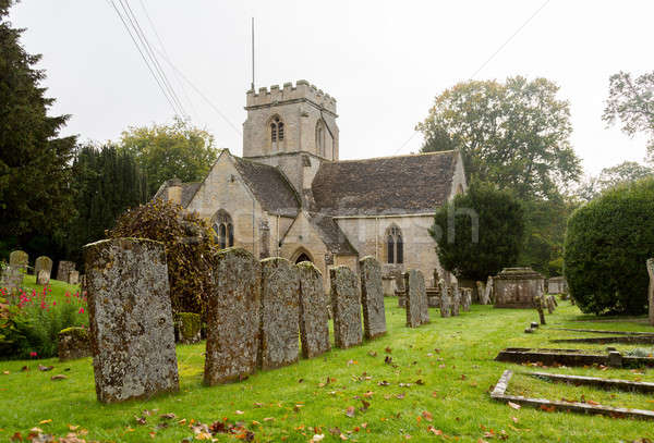 Foto stock: Distrito · Inglaterra · iglesia · pueblo · cementerio · casa