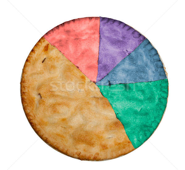 Homemade apple pie marked up as pie chart Stock photo © backyardproductions