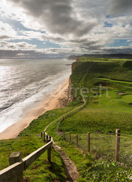 Path on cliffs at West Bay Dorset in UK Stock photo © backyardproductions