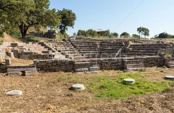 Ruine vechi amfiteatru oraş stâncă arhitectură Imagine de stoc © backyardproductions