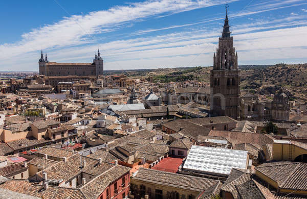 Panoramic view of Toledo city in Spain Stock photo © backyardproductions