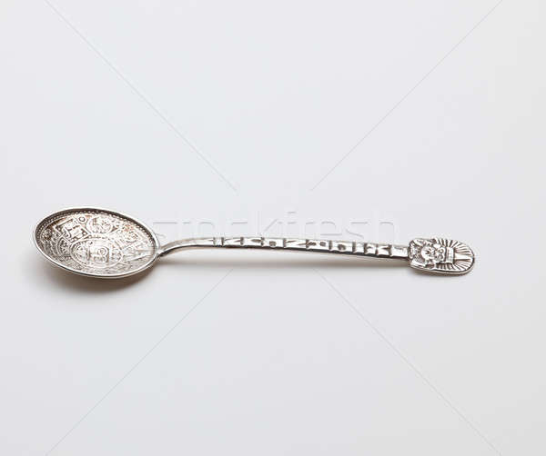 Antique sterling silver spoon Stock photo © backyardproductions