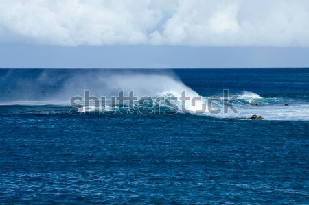 Blowing foam on Hawaiian Waves Stock photo © backyardproductions
