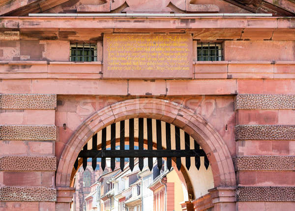 Gateway into old town of Heidelberg Germany Stock photo © backyardproductions