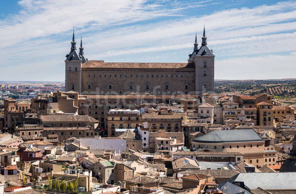 Panoramica view città Spagna torre antica Foto d'archivio © backyardproductions