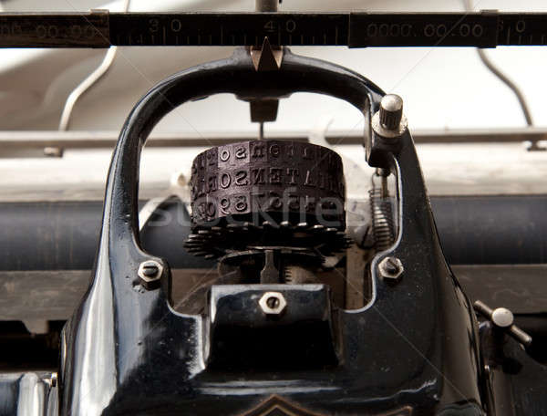 Stock fotó: Antik · írógép · öreg · labda · fej · billentyűzet