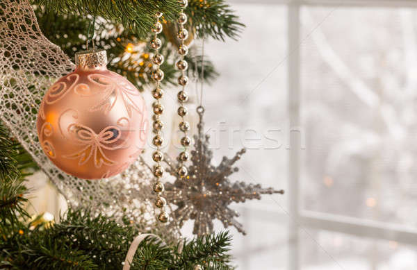 Christmas decoration on tree Stock photo © backyardproductions
