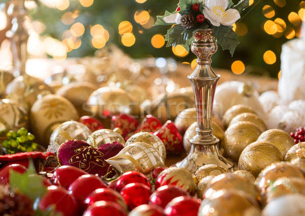 Christmas decorations on table Stock photo © backyardproductions