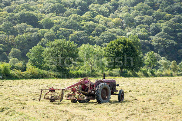 Antik traktor gép széna angol Lake District Stock fotó © backyardproductions