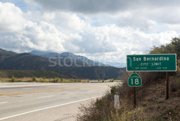 View of San Bernadino Rim of World Highway Stock photo © backyardproductions