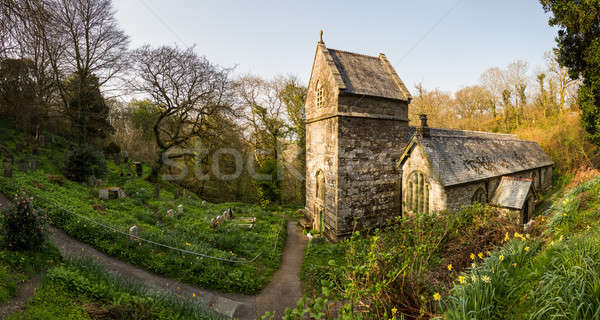 Minster church in Valency woods near Boscastle Stock photo © backyardproductions