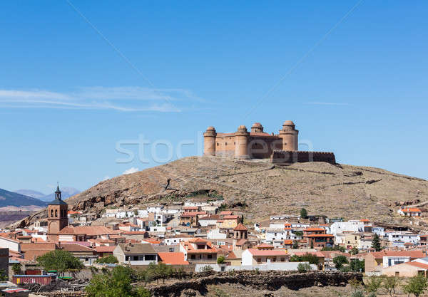 Castle on hilltop above La Calahorra Spain Stock photo © backyardproductions