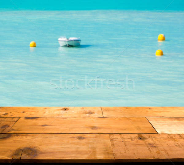 Imagine de stoc: Turcoaz · ocean · Insulele · Caraibe · masa · de · picnic