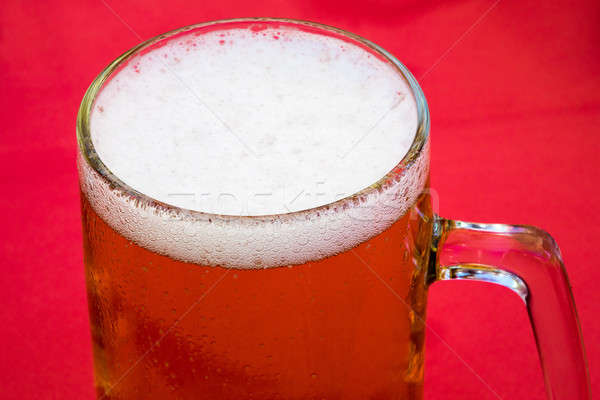 Golden lager or beer in traditional tankard Stock photo © backyardproductions