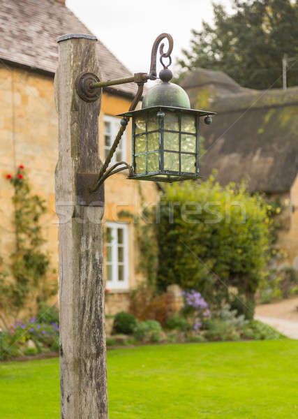 Foto stock: Velho · casas · distrito · inglaterra · aldeia