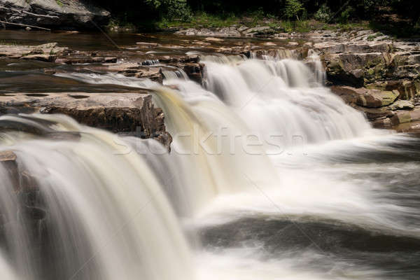 Three distinct waterfalls at High Falls of Cheat Stock photo © backyardproductions