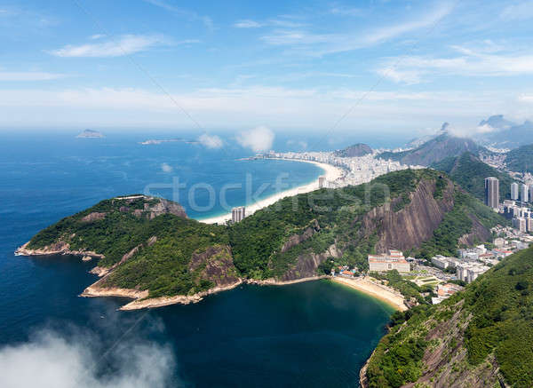 Kikötő sziluett Rio de Janeiro Brazília légifelvétel város Stock fotó © backyardproductions