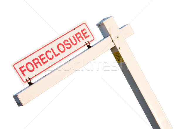 Foreclosure sign in isolation Stock photo © backyardproductions
