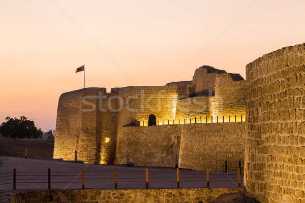 Old Bahrain Fort at Seef at sunset Stock photo © backyardproductions