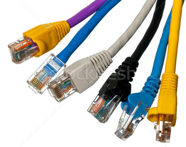 Kat kabels meervoudig kleuren macro shot Stockfoto © backyardproductions