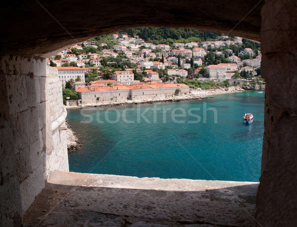 Dubrovnik Dächer Ansicht Dächer Turm fern Stock foto © backyardproductions