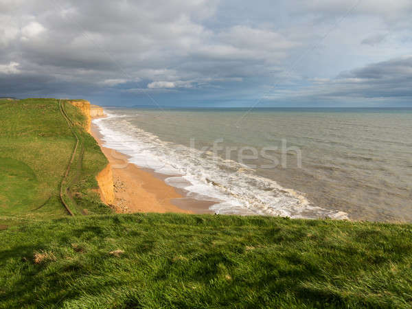 Coast and Cliffs at West Bay Dorset in UK Stock photo © backyardproductions