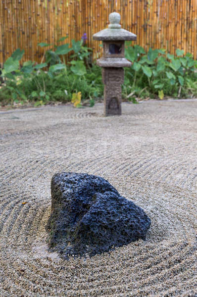 Small raked Japanese Zen rock garden in Kauai Stock photo © backyardproductions