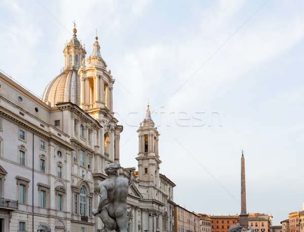 Stock photo: Dusk in famous Piazza Navona