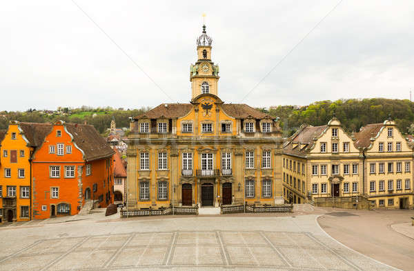 Painted houses in Schwabisch Hall Germany Stock photo © backyardproductions