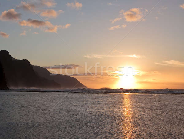 Sonnenuntergang Ozean nördlich Küste robust Stock foto © backyardproductions