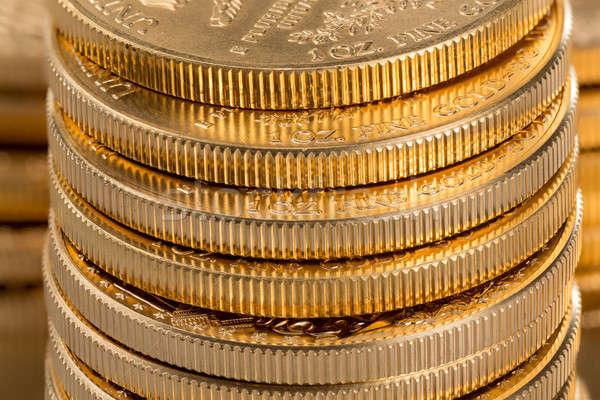 Stock foto: Sammlung · ein · Goldmünzen · Gold · Adler · golden