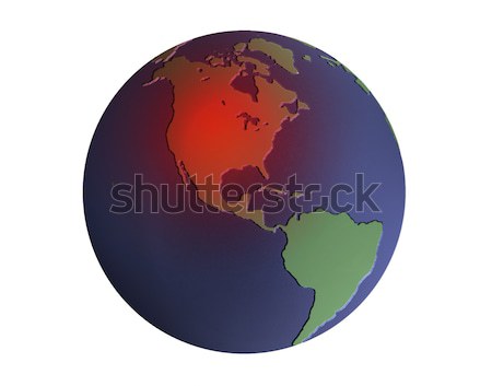 Image of Earth with red USA Stock photo © backyardproductions
