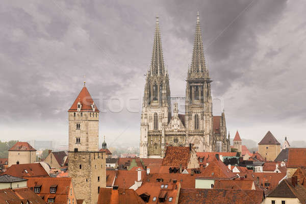 Regensburg medieval town Germany Stock photo © backyardproductions