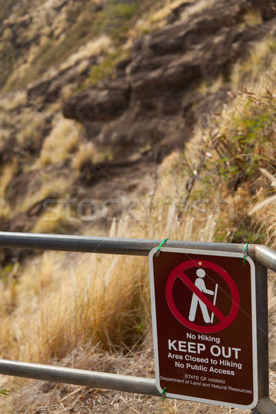 Sign in Diamond Head Crater Stock photo © backyardproductions