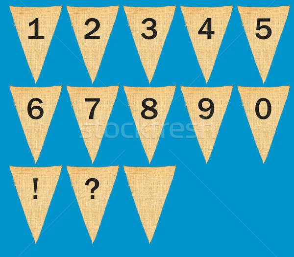 Individual cloth pennants or flags with numbers Stock photo © backyardproductions