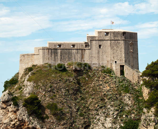 średniowiecznej fort dubrovnik starożytnych twierdza Urwisko Zdjęcia stock © backyardproductions