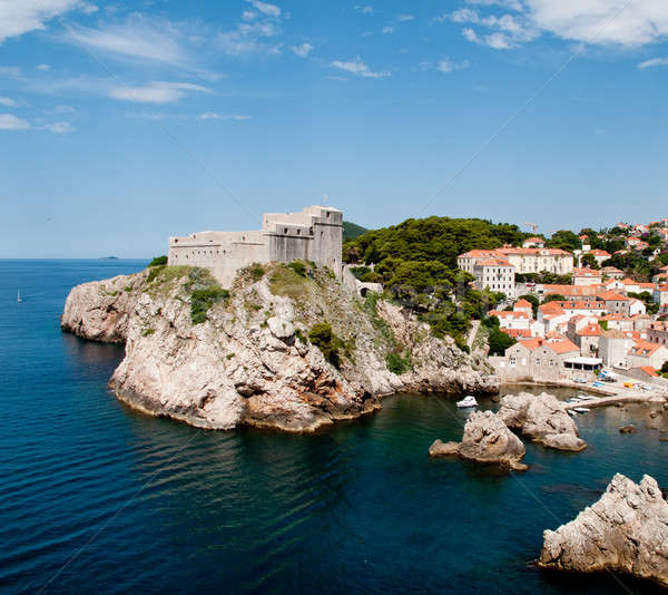 średniowiecznej fort dubrovnik starożytnych twierdza Urwisko Zdjęcia stock © backyardproductions