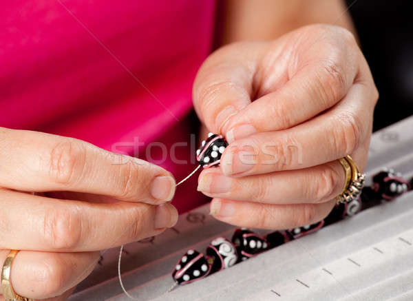 Making bead necklace Stock photo © backyardproductions