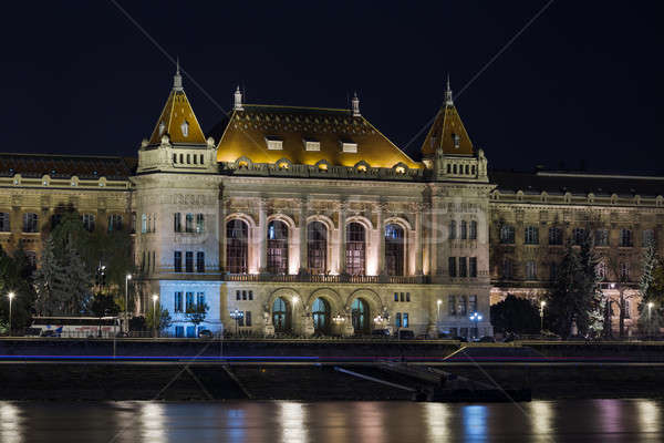 University at night in Budapest Stock photo © backyardproductions