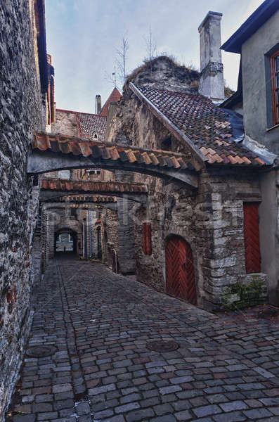 Rue Tallinn vieux maisons hdr mieux Photo stock © backyardproductions