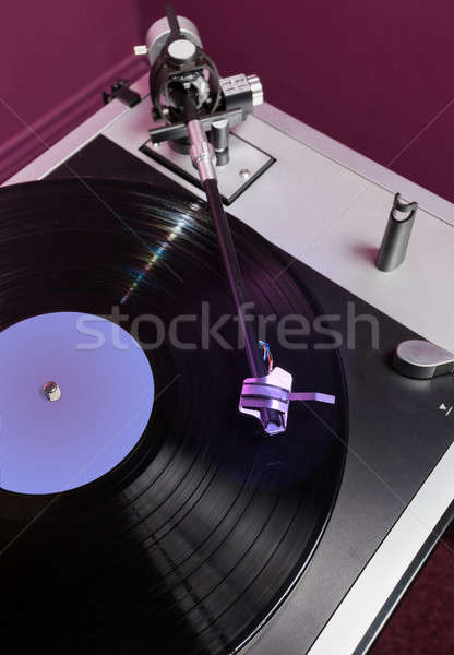 Vinilin analog înregistrare jucător cartus lp lung Imagine de stoc © backyardproductions