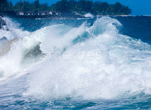 Stock foto: Mächtig · Wellen · Pause · Strand · dramatischen · Absturz