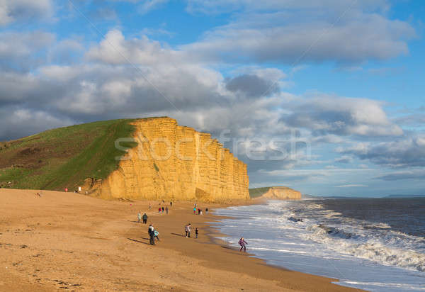 Beach and cliffs at West Bay Dorset in UK Stock photo © backyardproductions