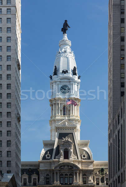 Philadelphia város előcsarnok építész legnagyobb helyhatósági Stock fotó © backyardproductions