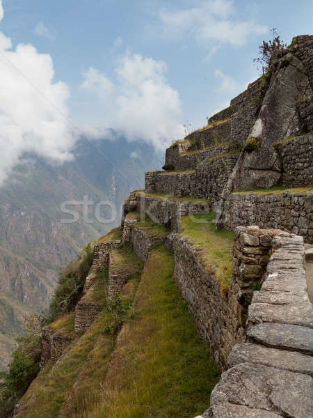 Machu Picchu Region Peru Morgen Nebel Berghang Stock foto © backyardproductions