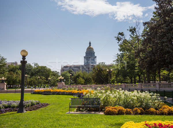 Gardens in front of State Capitol Denver Stock photo © backyardproductions
