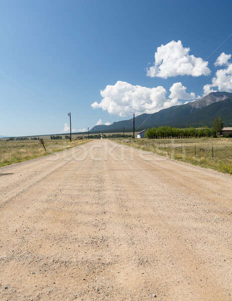 Unfinished graded dirt road to nowhere Stock photo © backyardproductions