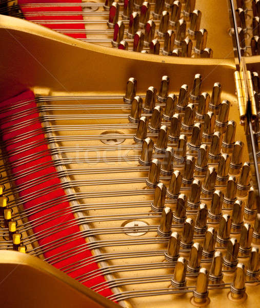 à l'intérieur piano à queue détail corps noir piano [[stock_photo]] © backyardproductions