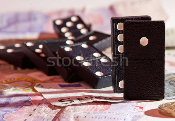 Banca note rosso ombre pound euro Foto d'archivio © backyardproductions